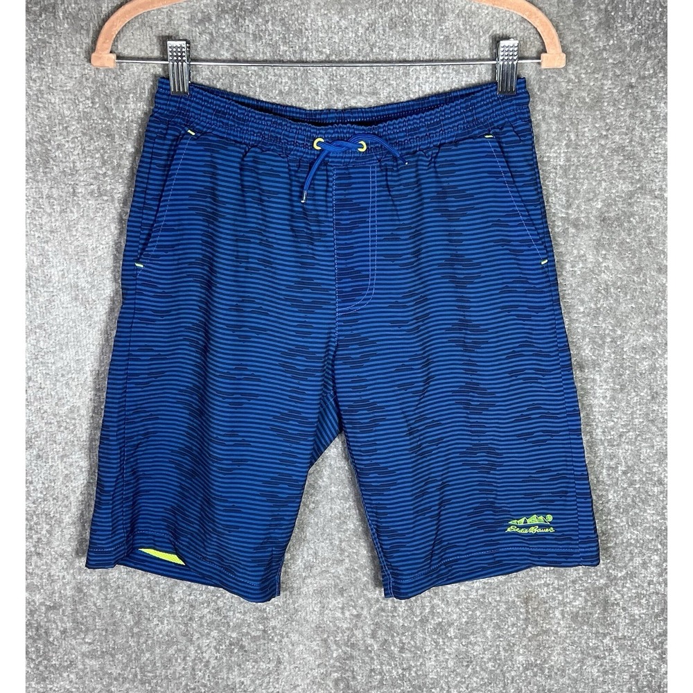 Eddie Bauer Swim Trunks Shorts‎ Boys Kids Size 14/16 Blue Pockets Drawstring